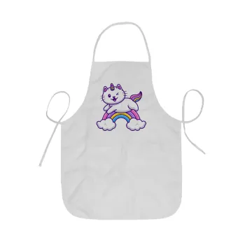 Cute cat unicorn, Ποδιά Σεφ ολόσωμη κοντή  Παιδική (44x62cm)