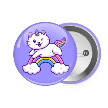 Cute cat unicorn, Κονκάρδα παραμάνα 7.5cm