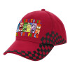 Adult Cap RACING Ultimate Red/Black, (100% COTTON DRILL, ADULT, UNISEX, ONE SIZE ADULT)