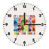 Wooden wall clock (20cm)