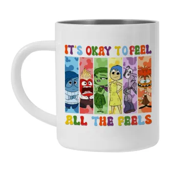 Inside Out It's Okay To Feel All The Feels , Mug Stainless steel double wall 300ml