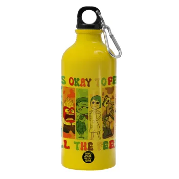 Inside Out It's Okay To Feel All The Feels , Water bottle 600ml