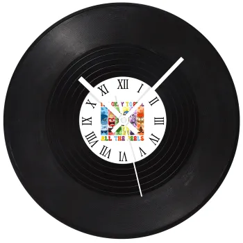 Inside Out It's Okay To Feel All The Feels , Ρολόι τοίχου Βινύλιο (30cm)