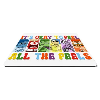 Inside Out It's Okay To Feel All The Feels , Mousepad rect 27x19cm
