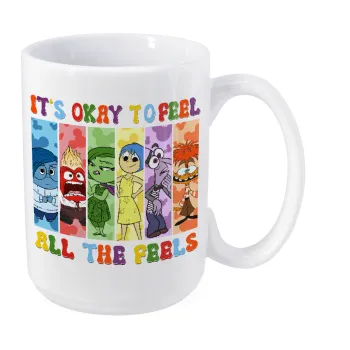 Inside Out It's Okay To Feel All The Feels , Κούπα Mega, κεραμική, 450ml