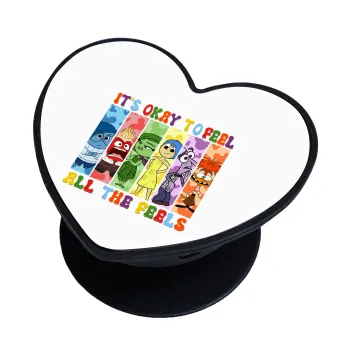 Inside Out It's Okay To Feel All The Feels , Phone Holders Stand  καρδιά Μαύρο Βάση Στήριξης Κινητού στο Χέρι