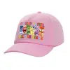 Καπέλο παιδικό casual μπειζμπολ, 100% Βαμβακερό Twill, ΡΟΖ (ΒΑΜΒΑΚΕΡΟ, ΠΑΙΔΙΚΟ, ONE SIZE)