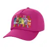 Καπέλο παιδικό Baseball, 100% Βαμβακερό Twill, Φούξια (ΒΑΜΒΑΚΕΡΟ, ΠΑΙΔΙΚΟ, UNISEX, ONE SIZE)