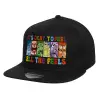 Καπέλο παιδικό Flat Snapback, Μαύρο (100% ΒΑΜΒΑΚΕΡΟ, ΠΑΙΔΙΚΟ, UNISEX, ONE SIZE)
