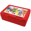 Children's cookie container RED 185x128x65mm (BPA free plastic)