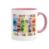 Mug colored pink, ceramic, 330ml