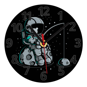 Αστροναύτης ψαρεύει στο διάστημα, Ρολόι τοίχου γυάλινο (20cm)
