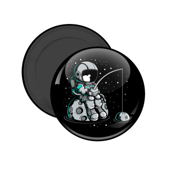 Αστροναύτης ψαρεύει στο διάστημα, Μαγνητάκι ψυγείου στρογγυλό διάστασης 5cm
