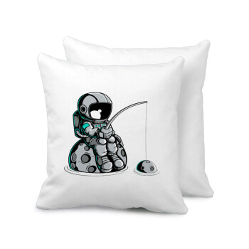 Little astronaut fishing, Sofa cushion 40x40cm includes filling
