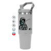 GREY color, 890ml (30oz) stainless Steel Tumbler with Handle