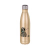 Glitter gold stainless steel thermos bottle, double-walled, 500ml