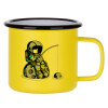 Metallic enamel MATT Yellow cup 360ml