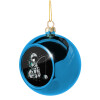 Blue Christmas tree ball ornament 8cm