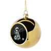 Golden Christmas tree ball ornament 8cm