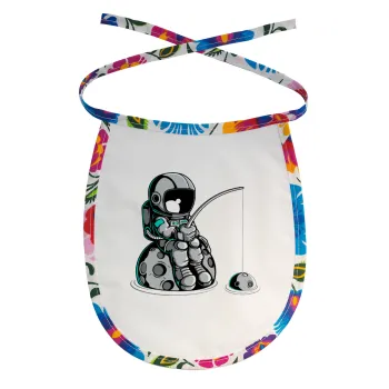 Αστροναύτης ψαρεύει στο διάστημα, Σαλιάρα μωρού αλέκιαστη με κορδόνι Χρωματιστή