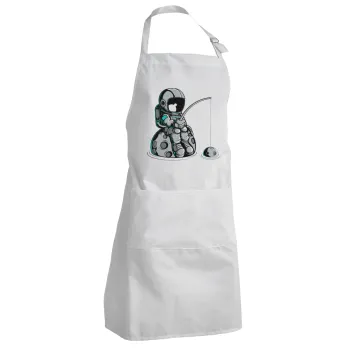 Αστροναύτης ψαρεύει στο διάστημα, Ποδιά Σεφ Ολόσωμη Ενήλικων (με ρυθμιστικά και 2 τσέπες)