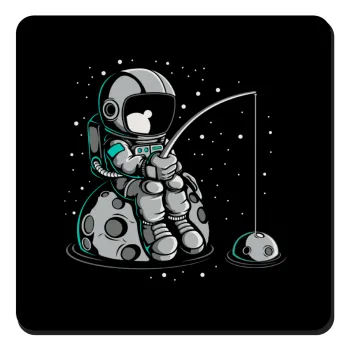 Αστροναύτης ψαρεύει στο διάστημα, Τετράγωνο μαγνητάκι ξύλινο 9x9cm