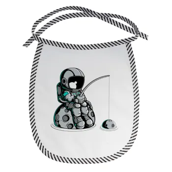 Αστροναύτης ψαρεύει στο διάστημα, Σαλιάρα μωρού αλέκιαστη με κορδόνι Μαύρη