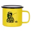 Metallic enamel MATT Yellow cup 360ml