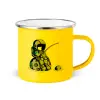 Yellow Enamel Metallic Cup 360ml