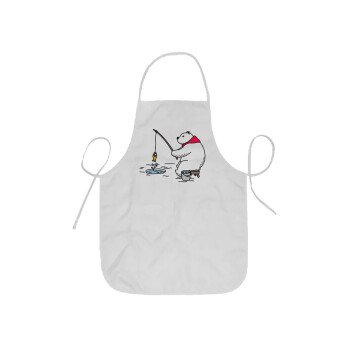 Αρκούδα ψαρεύει, Ποδιά Σεφ ολόσωμη κοντή  Παιδική (44x62cm)