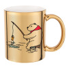 Mug ceramic, gold mirror, 330ml