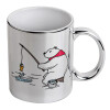 Mug ceramic, silver mirror, 330ml