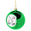 Green Christmas tree ornament ball 8cm