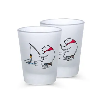 Bear fishing, Σφηνοπότηρα γυάλινα 45ml του πάγου (2 τεμάχια)