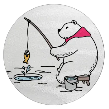 Αρκούδα ψαρεύει, Επιφάνεια κοπής γυάλινη στρογγυλή (30cm)