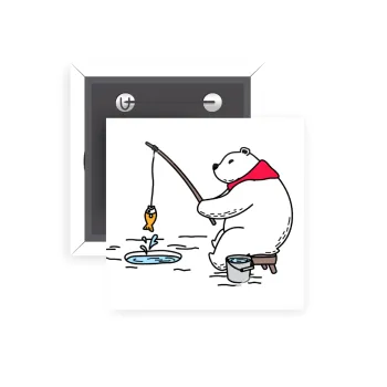 Αρκούδα ψαρεύει, Κονκάρδα παραμάνα τετράγωνη 5x5cm