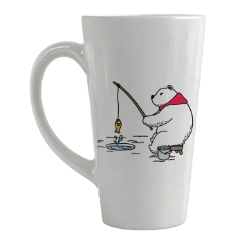 Αρκούδα ψαρεύει, Κούπα κωνική Latte Μεγάλη, κεραμική, 450ml