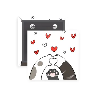 Πατούσες γάτας, Κονκάρδα παραμάνα τετράγωνη 5x5cm