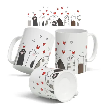 Πατούσες γάτας, Κούπα, κεραμική, 330ml