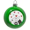 Green Christmas tree ornament bauble 8cm