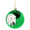 Green Christmas tree ornament ball 8cm