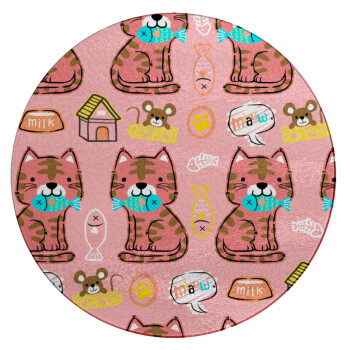 Cats and Fishes, Επιφάνεια κοπής γυάλινη στρογγυλή (30cm)