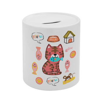 Cats and Fishes, Κουμπαράς πορσελάνης με τάπα