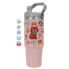 Pink color, 890ml (30oz) stainless Steel Tumbler with Handle