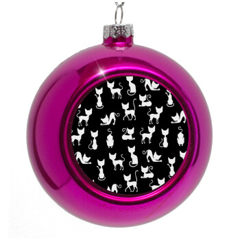 Γατούλες κυρίες, Purple Christmas tree ornament bauble 8cm