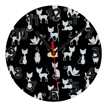 Γατούλες κυρίες, Ρολόι τοίχου γυάλινο (20cm)