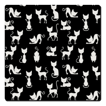 Γατούλες κυρίες, Τετράγωνο μαγνητάκι ξύλινο 6x6cm