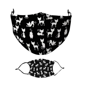Γατούλες κυρίες, Μάσκα υφασμάτινη Ενηλίκων πολλαπλών στρώσεων με υποδοχή φίλτρου