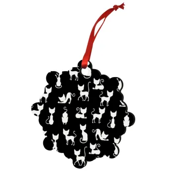 Γατούλες κυρίες, Στολίδι Χριστουγεννιάτικο στολίδι snowflake ξύλινο 7.5cm