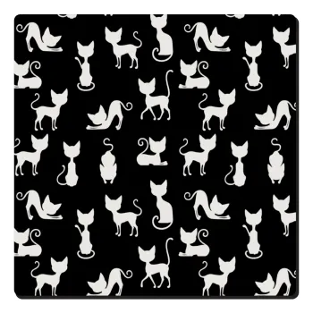 Γατούλες κυρίες, Τετράγωνο μαγνητάκι ξύλινο 6x6cm